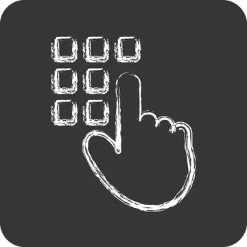 Icon Code Lock. suitable for Security symbol. chalk Style. simple design ed.. Stock-Illustration