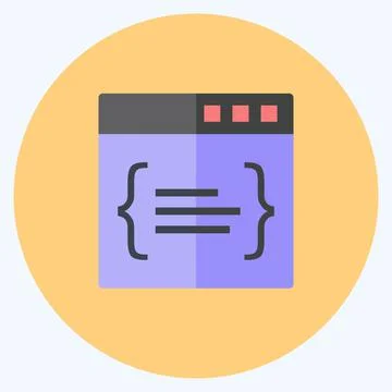 Icon Code. suitable for Programming symbol. flat style. simple design editabl イラスト素材