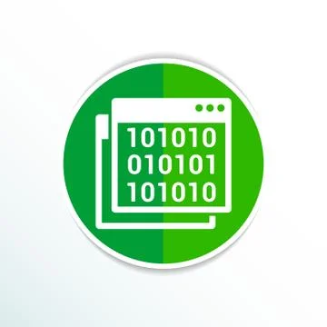 Icon of code window program programming website Illustration
