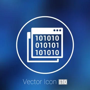Icon of code window program programming website Stock Illustration