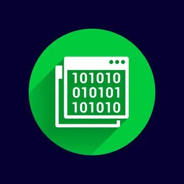 Icon of code window program programming website Stock Illustration