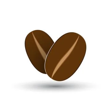 Icon with coffee beans Stock Illustration