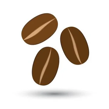 Icon with coffee beans Illustrazione stock