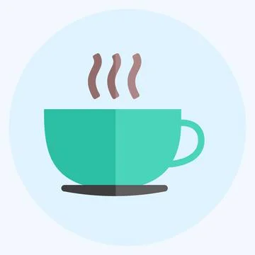Icon Coffee Cup. suitable for party symbol. flat style. simple design editabl Stock Illustration