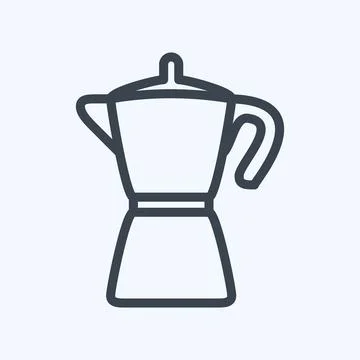 Icon Coffee Filter - Line Style - Simple illustration,Editable stroke Stock Illustration