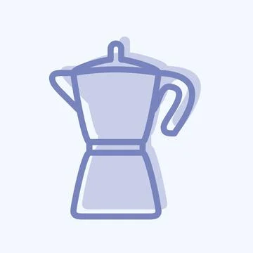 Icon Coffee Filter - Two Tone Style - Simple illustration,Editable stroke Stock Illustration