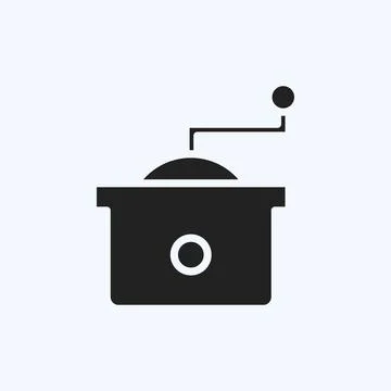 Icon Coffee Grinder. suitable for Drink symbol. glyph style. simple design ed Stock Illustration