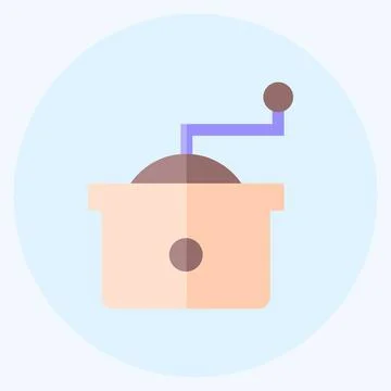 Icon Coffee Grinder. suitable for Drink symbol. flat style. simple design edi Stock Illustration