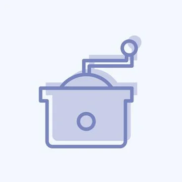 Icon Coffee Grinder. suitable for Drink symbol. two tone style. simple design Stock Illustration
