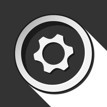 Icon - cogwheel with shadow Stock Illustration
