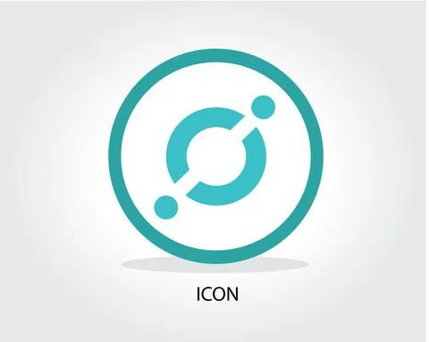 Icon coin logo cryptocurrency vector illustration icx Stock Illustration