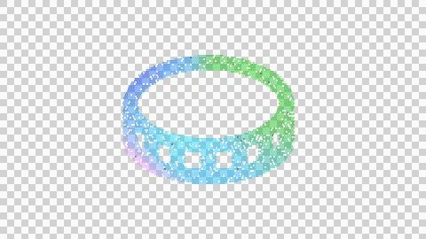 Icon coin is made up of LED square shapes. There are bright diodes and there are Stockillustratie