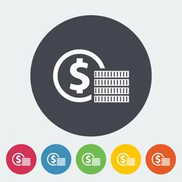 Icon coins. 스톡 일러스트