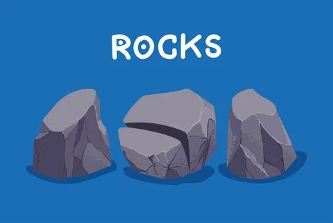 Icon collection rocks Stock Illustration