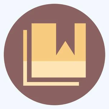 Icon Collections Bookmarked - Flat Style - Simple illustration,Editable strok Illustrazione stock