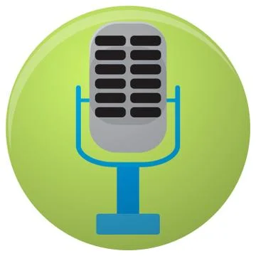 Icon colored microphone Stock Illustration