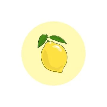 Icon Colorful Lemon 스톡 일러스트