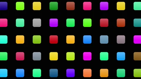 Icon Colorful Symbol loop simple pattern design wallpaper  G0 B-S soz base kaku Stock Footage 139755632