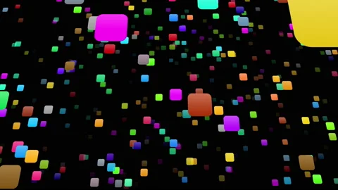 Icon Colorful Symbol loop simple pattern design wallpaper  S0 M-S soz base kaku Stock Footage 139794403