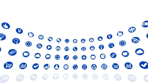 Icon Colorful Symbol loop simple pattern design R1 Bc icon white 스톡 동영상 140364701