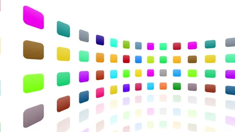 Icon Colorful Symbol loop simple pattern design R1 Cc base kaku white Vídeos de archivo 140366428