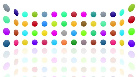 Icon Colorful Symbol loop simple pattern design R1 As base maru white Stock Footage 140370790