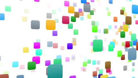 Icon Colorful Symbol loop simple pattern design S1 N-L base kaku white 스톡 동영상 140375630