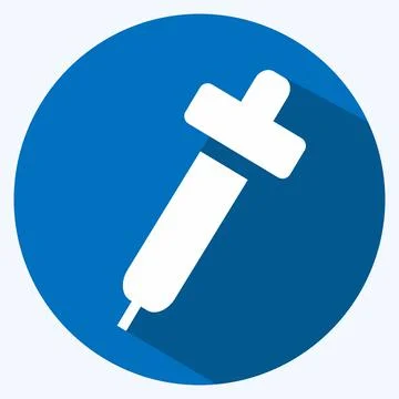 Icon Colorize - Long Shadow Style - Simple illustration,Editable stroke 스톡 일러스트