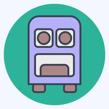 Icon Command Center. related to Military symbol. color mate style. design e.. Stock Illustration