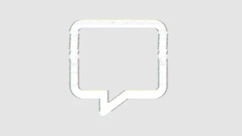 Icon comment is distorted. Glitch. Noise, chromatic aberration, geometric Stock Footage 302620854