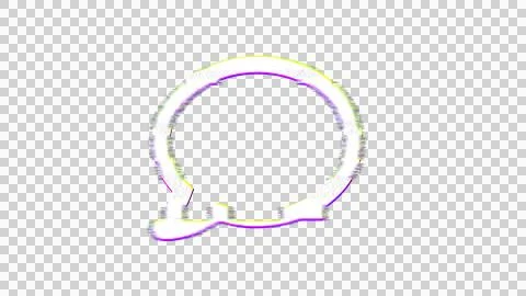 Icon comment is distorted. Glitch. Noise, chromatic aberration, geometric Stock Illustration