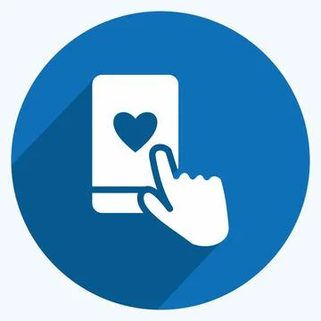 Icon Like Comment. suitable for Feedback symbol. Long Shadow Style. simple de Stock Illustration