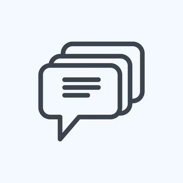 Icon Comments. suitable for Feedback symbol. Line Style. simple design editab Stock Illustration