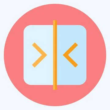 Icon Compare - Flat Style - Simple illustration,Editable stroke Stock Illustration