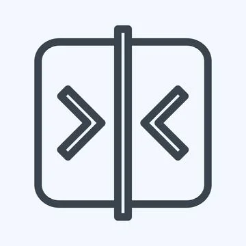 Icon Compare - Line Style - Simple illustration,Editable stroke Stock Illustration