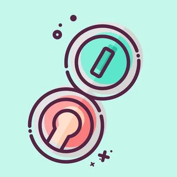 Icon Compass. related to Backpacker symbol. MBE style. simple design editab.. Stock Illustration