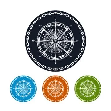 Icon compass rose,  vector illustration 스톡 일러스트