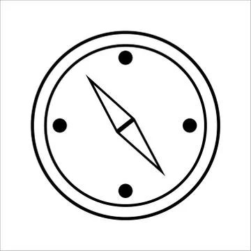 The icon of the compass. Simple vector illustration. Stock Illustration
