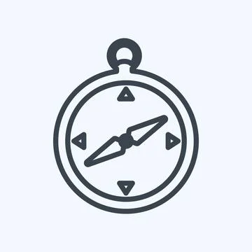 Icon Compass. suitable for Sea symbol. line style. simple design editable. de イラスト素材