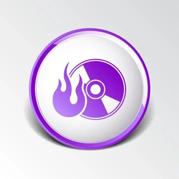 Icon computer disk recording abstract art audio Illustrazione stock