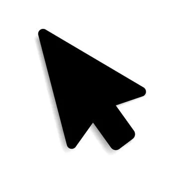 The icon of the computer mouse cursor pointer on a white background. Illustrazione stock