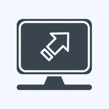 Icon Computer System. related to Machine Learning symbol. glyph style. simp.. Stock Illustration