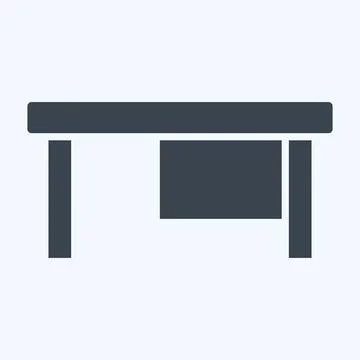 Icon Computer Table. related to Business symbol. glyph style. design editable イラスト素材