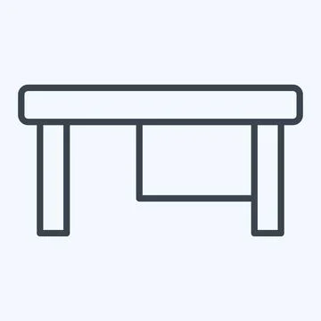 Icon Computer Table. related to Business symbol. line style. design editable イラスト素材