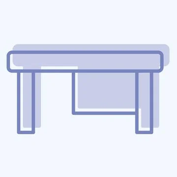 Icon Computer Table. related to Business symbol. two tone style. design edi.. 스톡 일러스트