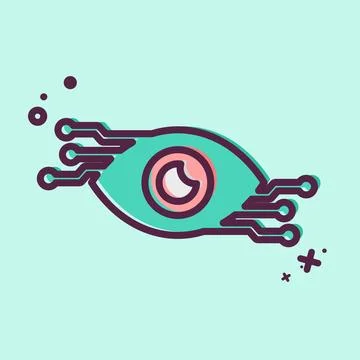 Icon Computer Vision. related to Artificial Intelligence symbol. MBE style Stockillustratie