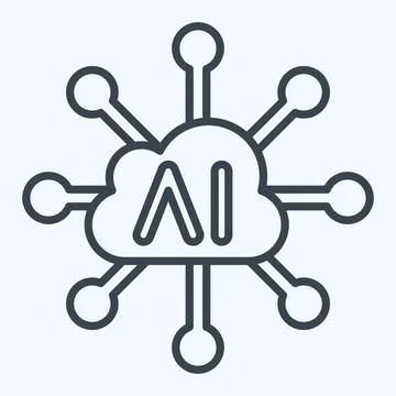 Icon Connectivity. related to Artificial Intelligence symbol. line style イラスト素材