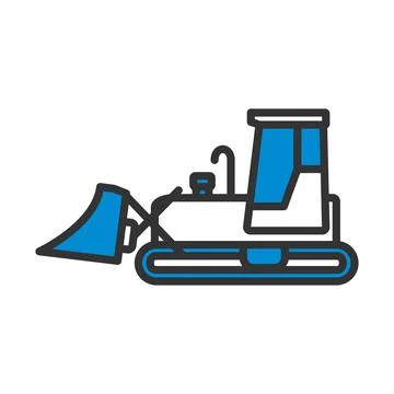 Icon Of Construction Bulldozer Stock Illustration