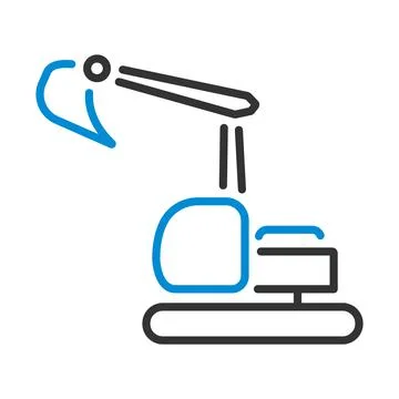Icon Of Construction Bulldozer Stock Illustration