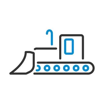 Icon Of Construction Bulldozer Stock Illustration